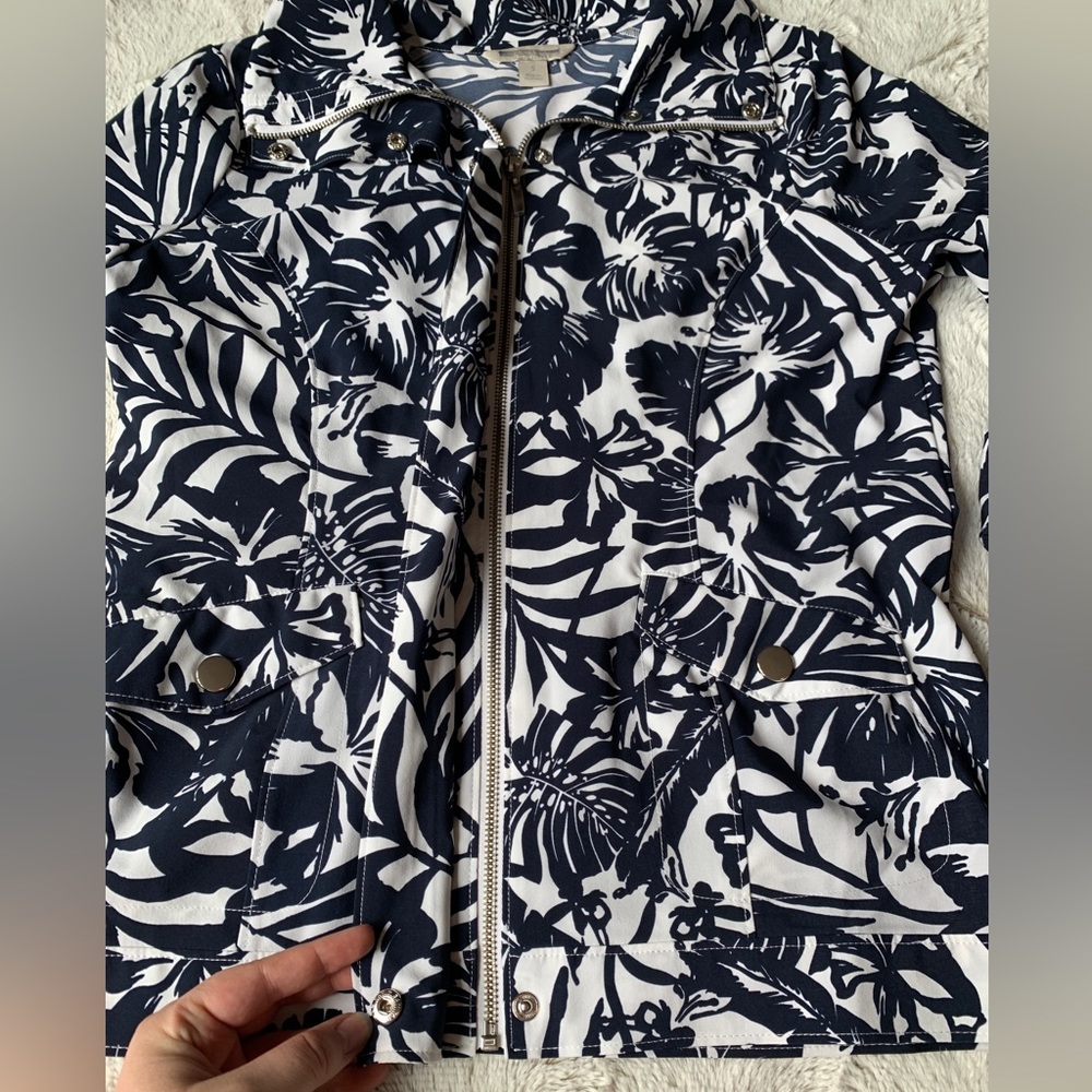 Laura Ashley - Navy Blue/White Lightweight Jacket - Picture 6 of 10